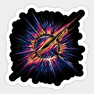 Geometric Solar Burst: Solar Flare Sticker